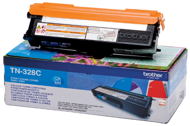 Toner Brother TN-328C blauw afbeelding