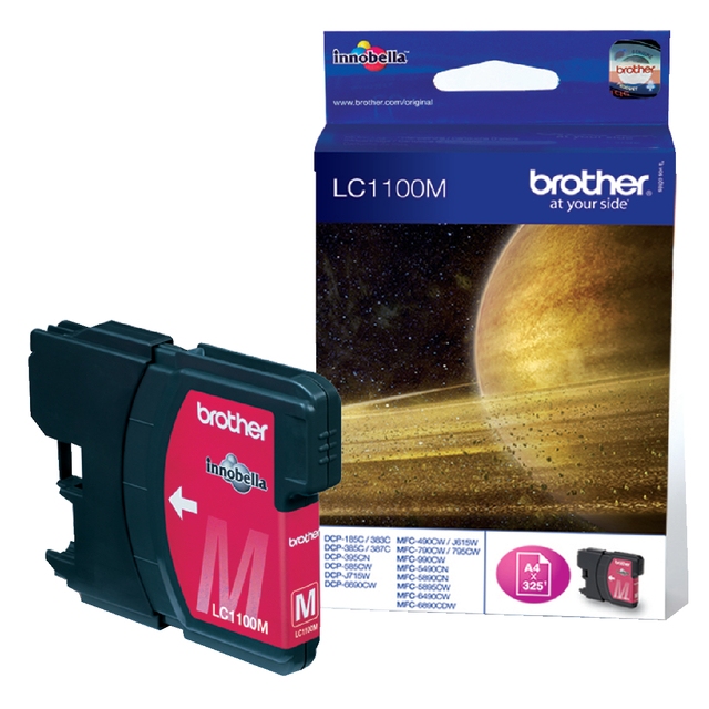 Inktcartridge Brother LC-1100M rood afbeelding
