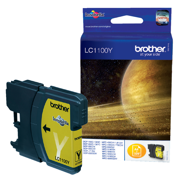 Inktcartridge Brother LC-1100Y geel afbeelding