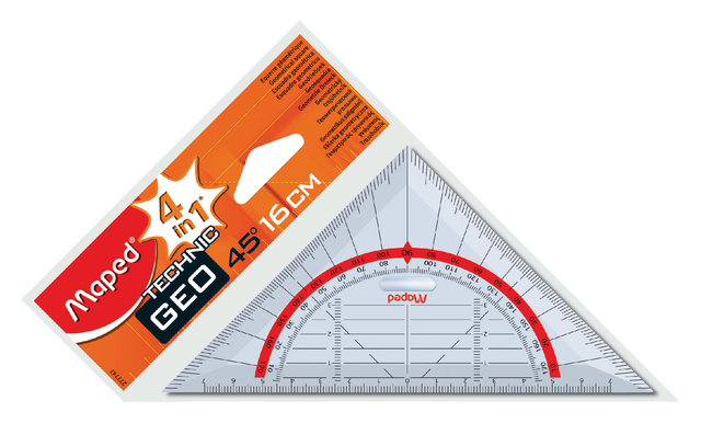 Geodriehoek Maped Geometric 16cm afbeelding