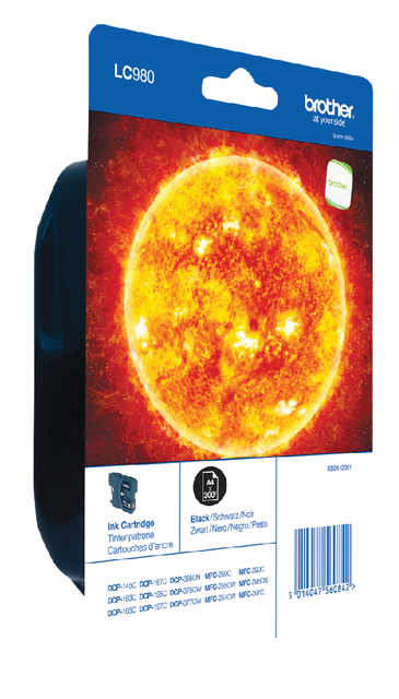 Inktcartridge Brother LC-980BKBP zwart afbeelding
