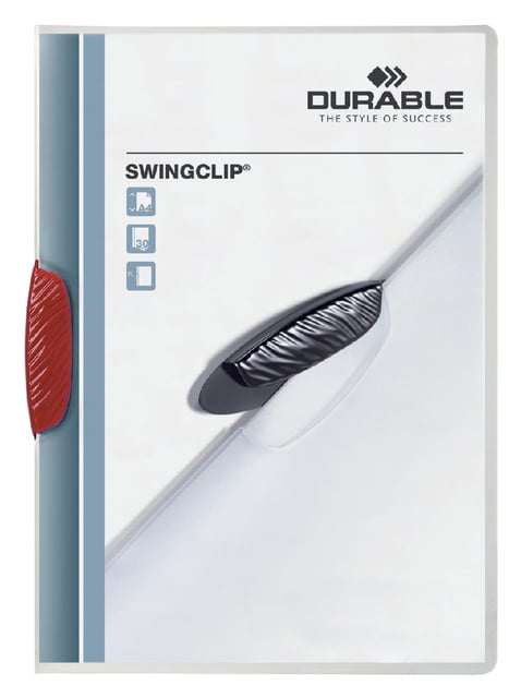 Klemmap Durable Swingclip 30 vellen rood afbeelding
