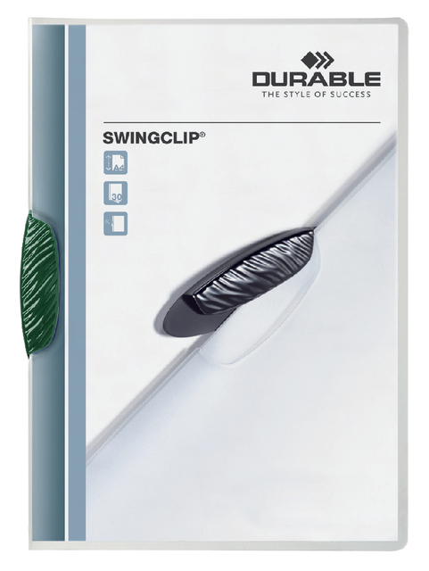 Klemmap Durable Swingclip 30 vellen groen afbeelding