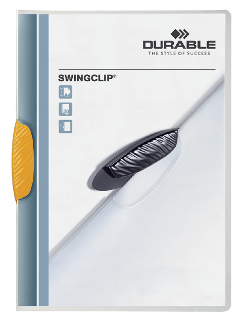 Klemmap Durable Swingclip 30 vellen geel afbeelding