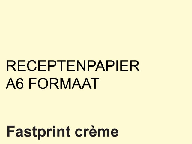 Receptpapier Fastprint A6 80gr creme 2000 vel afbeelding