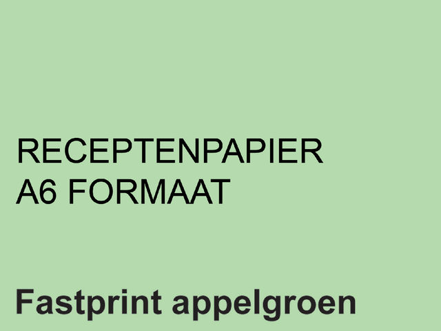 Receptpapier Fastprint A6 80gr appelgroen 2000 vel afbeelding