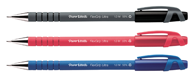 Balpen Paper Mate Flexgrip Ultra stick medium blauw — Foto 2 van 2