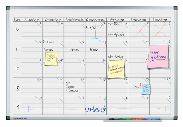 Planbord Legamaster PREMIUM projectplanner week 60x90cm