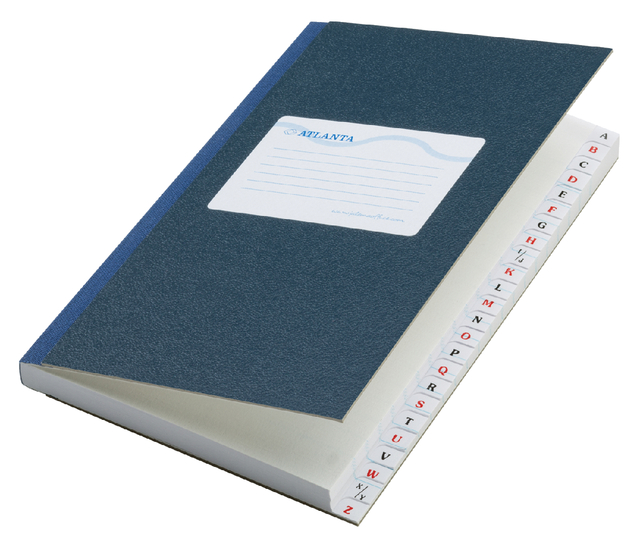 Register Djois Atlanta 165x105mm lijn 192blz met alfabet blauw afbeelding