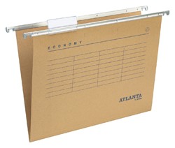 Hangmap Djois Economy recycled foolscap V-bodem bruin 25 stuks