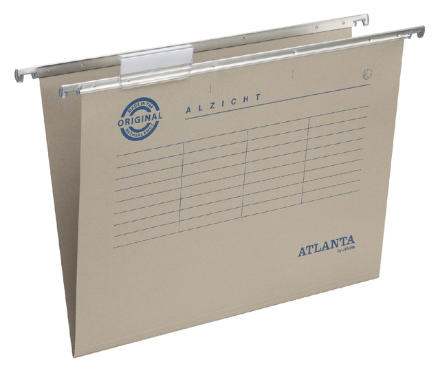 Hangmap Djois Alzicht frontaal A4 recycled V-bodem 312x235mm grijs afbeelding