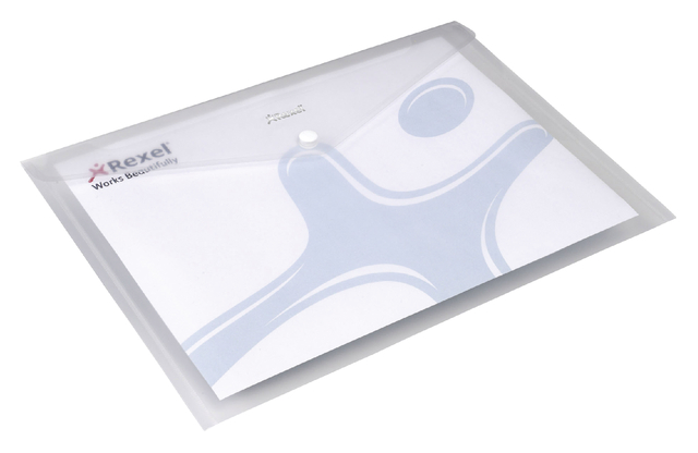 Enveloptas Rexel ice A4 transparant 5 stuks afbeelding