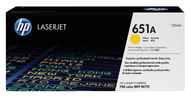 Tonercartridge HP CE342A 651A geel afbeelding