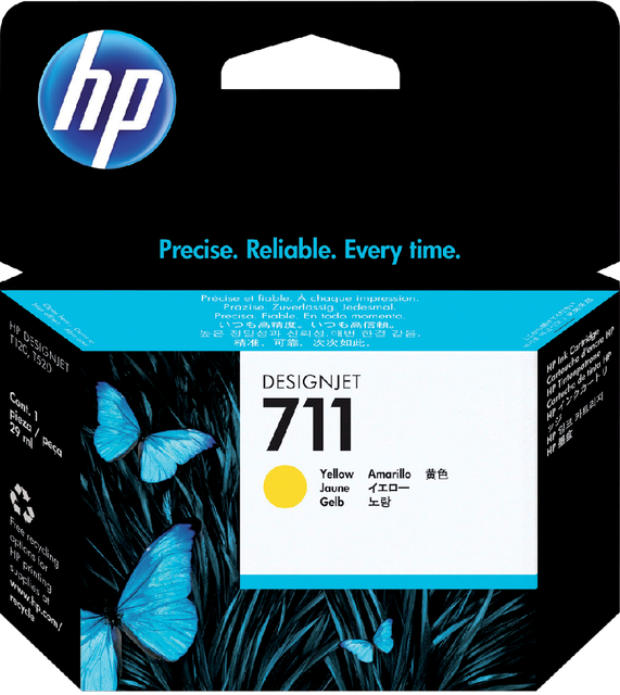 Inktcartridge HP CZ132A 711 geel afbeelding