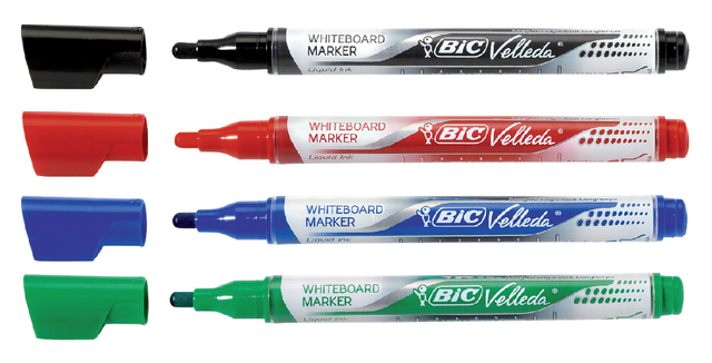 Whiteboardmarker Bic Velleda liquid rond medium blauw — Foto 2 van 2