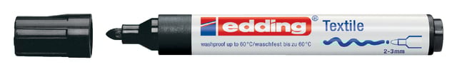 Textielmarker edding 4500 rond 2-3mm zwart afbeelding