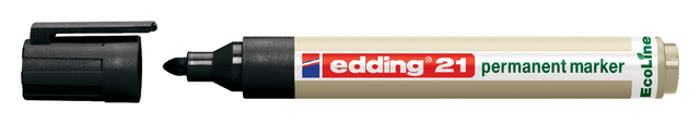 Viltstift edding 21 Ecoline rond zwart 1.5-3mm afbeelding