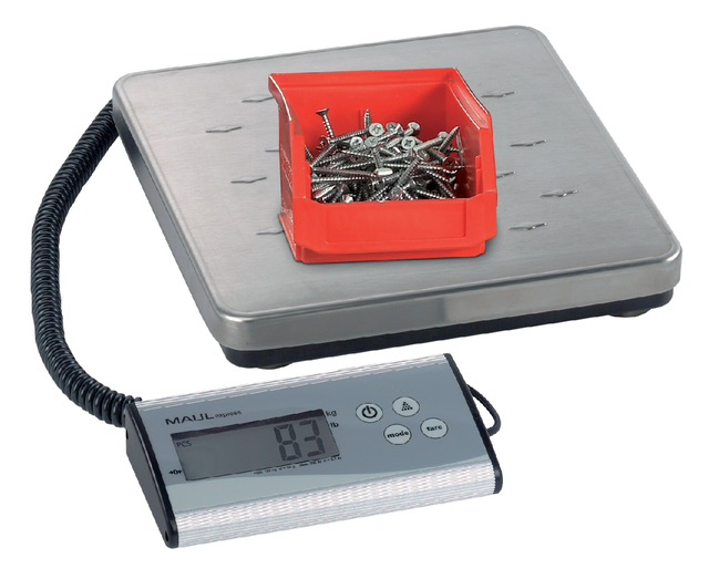 Pakketweger MAUL Cargo 120kg metalen plateau 27x27cm +9V batterij zilver — Foto 2 van 2