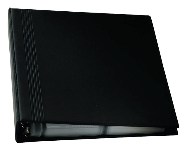 Visitekaartringband Sigel VZ301 voor 400 kaarten 90x58mm velvet zwart afbeelding