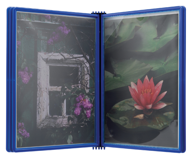 Wandelement Djois Flex-O-Frame A4 met 5 tassen blauw afbeelding