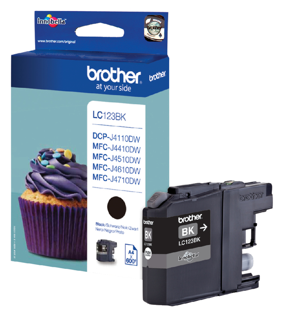 Inktcartridge Brother LC-123BK zwart afbeelding