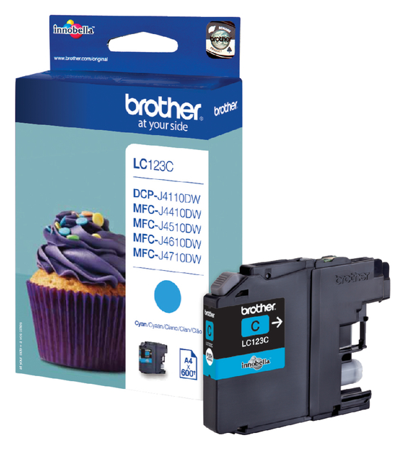 Inktcartridge Brother LC-123C blauw afbeelding