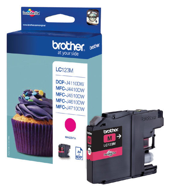 Inktcartridge Brother LC-123M rood afbeelding