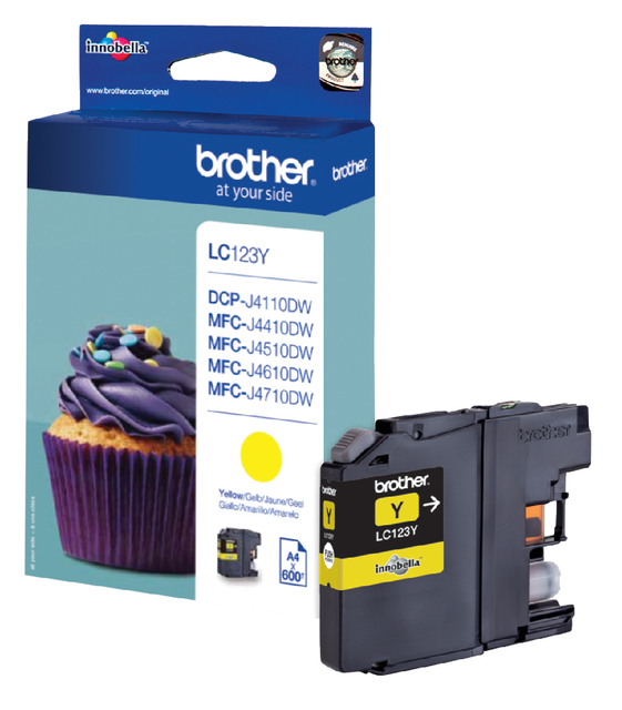 Inktcartridge Brother LC-123Y geel afbeelding