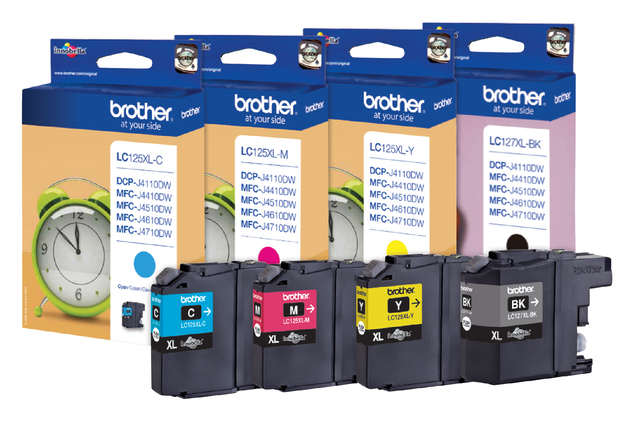 Inktcartridge Brother LC-127XLVALBP zwart + 3 kleuren afbeelding