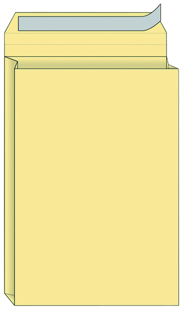 Envelop Quantore monsterzak 230x350x38mm zelfklevend creme 125 stuks afbeelding 1