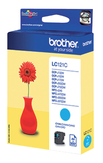 Inktcartridge Brother LC-121C blauw afbeelding