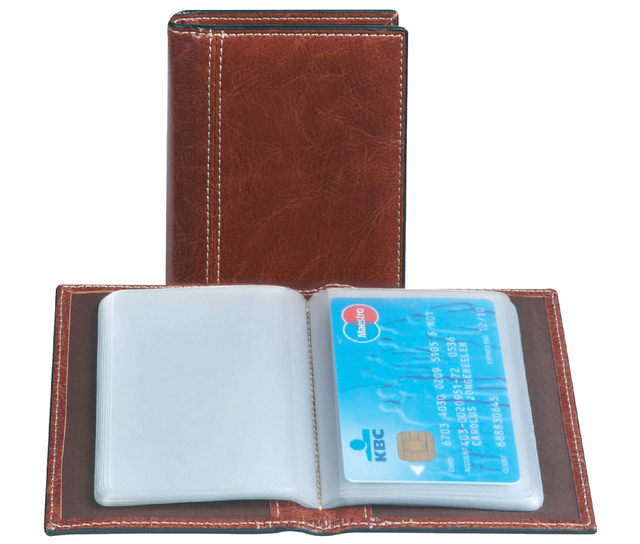 Creditkaart etui Palermo 40stuks bruin afbeelding