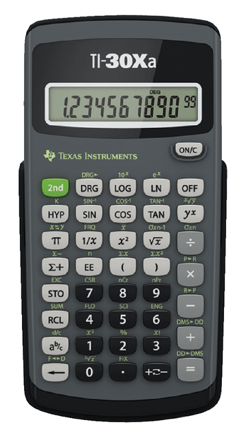 Rekenmachine TI-30XA afbeelding