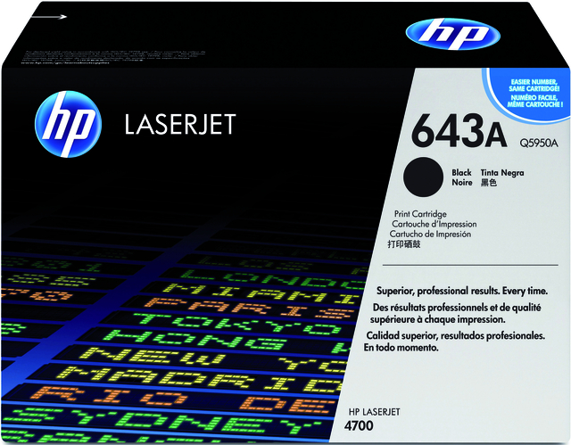 Tonercartridge HP Q5950A 643A zwart afbeelding