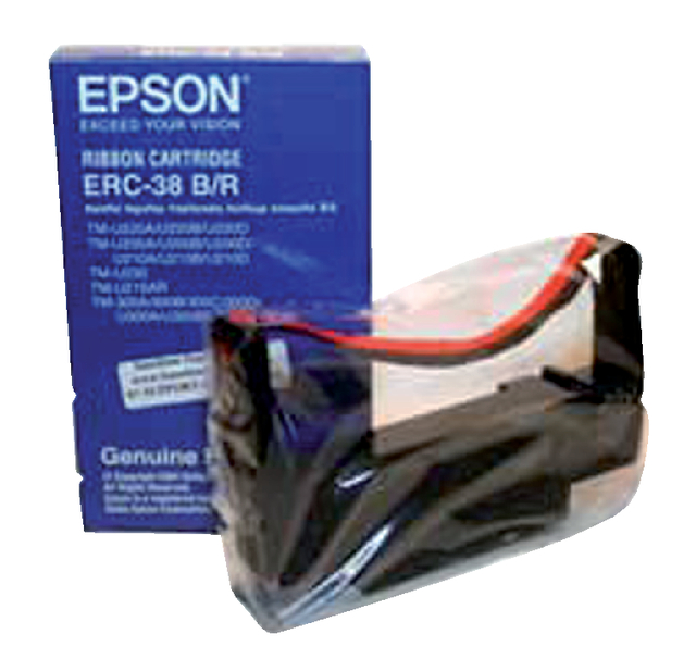 Lint Epson S015245 voor ERC38 nylon zwart/rood afbeelding