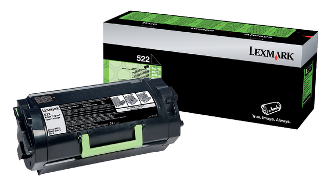 Tonercartridge Lexmark 52D2000 prebate zwart afbeelding