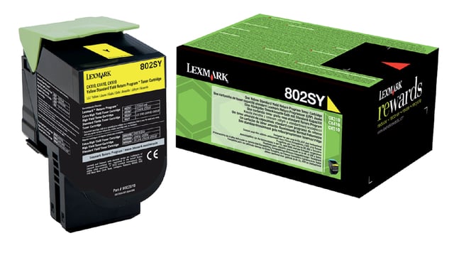 Tonercartridge Lexmark 80C2SY0 prebate geel afbeelding