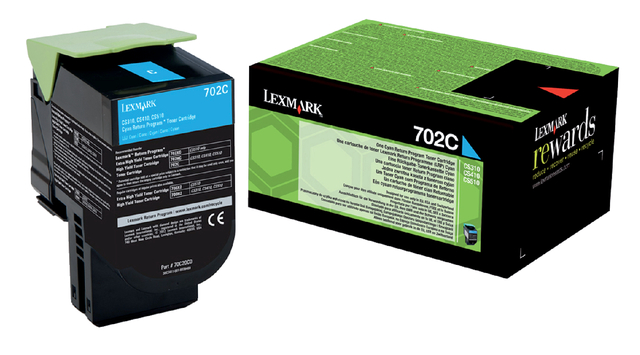 Tonercartridge Lexmark 70C20C0 prebate blauw afbeelding
