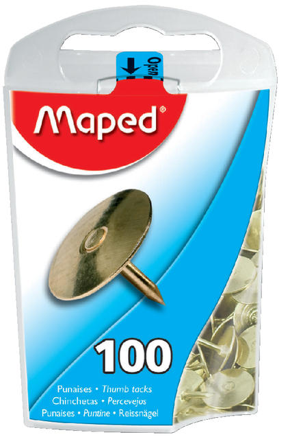 Punaises Maped messing 100 stuks afbeelding