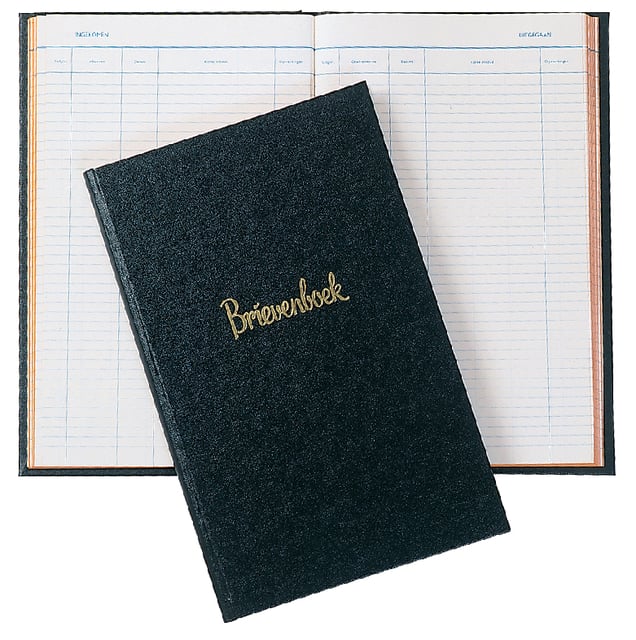 Register correspondentieboek Djois Atlanta klassiek zwart afbeelding