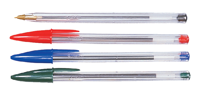 Balpen Bic Cristal medium assorti in tubo verpakking afbeelding