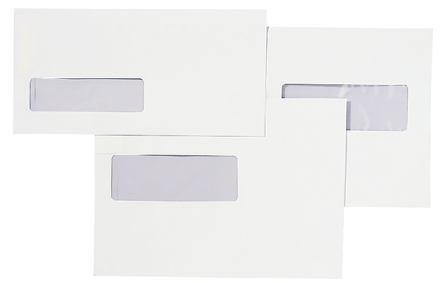 Envelop Quantore 110x220mm venster 3x10cm rechts zelfklevend 25 stuks — Foto 2 van 2