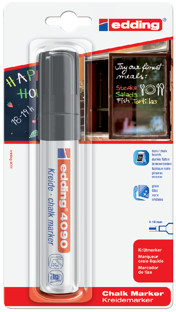 Krijtstift edding 4090 window schuin 4-15mmzwart bister à 1 stuk afbeelding