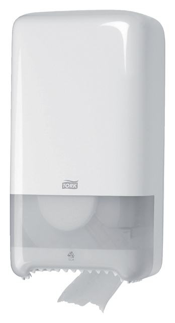 Toiletpapierdispenser Tork T6 Elevation medium duo wit 557500 afbeelding