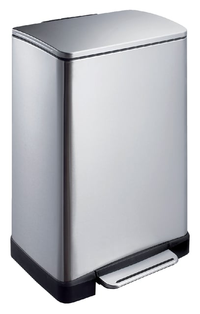 Afvalbak EKO E-Cube pedaalemmer 40liter RVS afbeelding