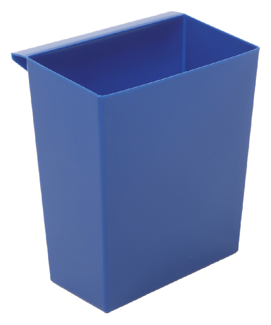 Inzetbak voor vierkante tapse papierbak blauw afbeelding