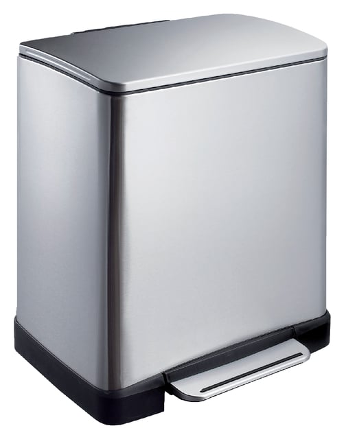 Afvalbak EKO E-Cube pedaalemmer 20liter RVS afbeelding