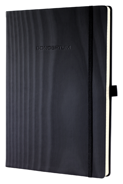 Notitieboek Sigel Conceptum Pure A4+ lijn zwart afbeelding