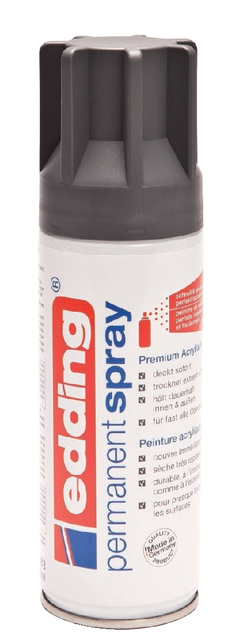 Verfspuitbus edding 5200 permanent spray mat antraciet afbeelding