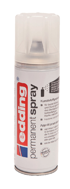 Verfspuitbus edding 5200 hechtprimer spray kunststof blank afbeelding